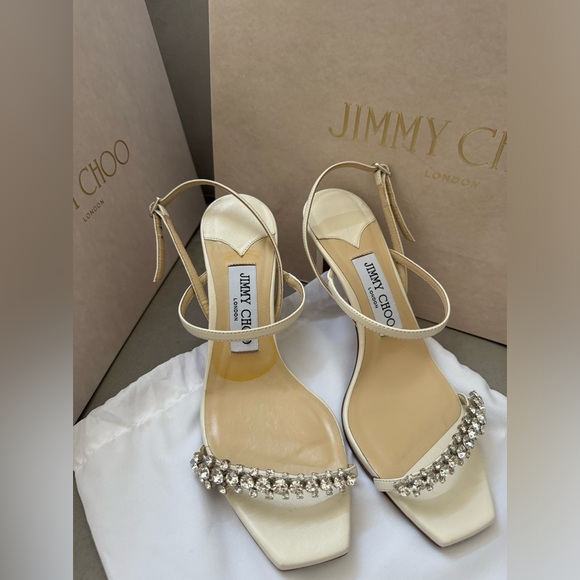 Jimmy Choo Meira 85 Latte Heels - Picture 5 of 8